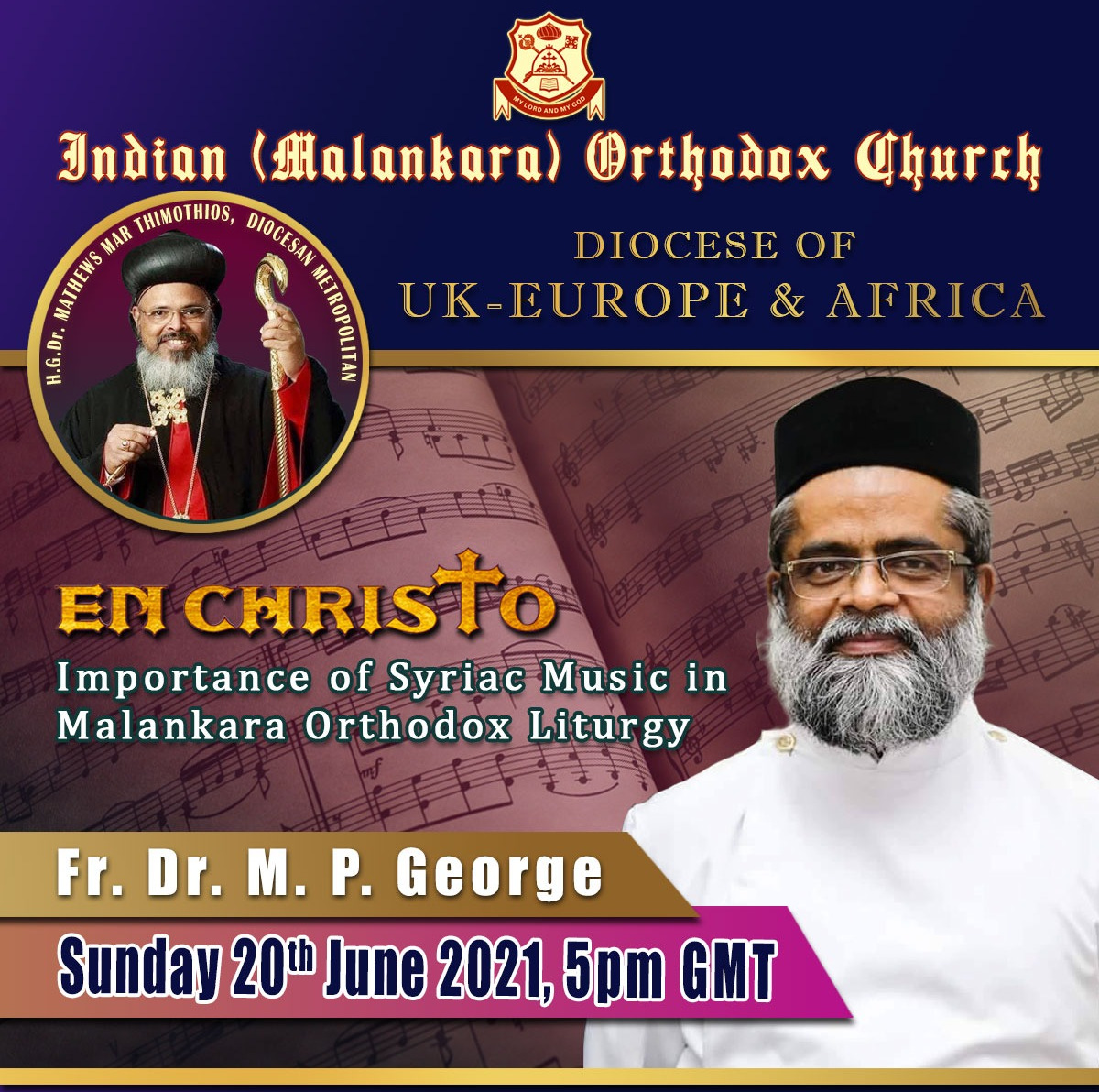 EnChristo Learning Series - Importance of Syriac Music in Malankara Orthodox Liturgy
